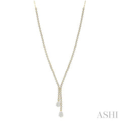 ASHI Pear Shape Lovebright Diamond Fashion Y Necklace 99572PPFGNKYW-2.65