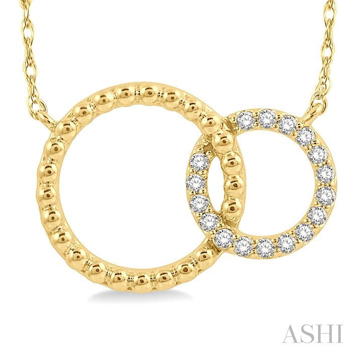 ASHI Circle Interlock Diamond Fashion Pendant 995F0PPTSNKYG