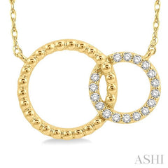 ASHI Circle Interlock Diamond Fashion Pendant 995F0PPTSNKYG