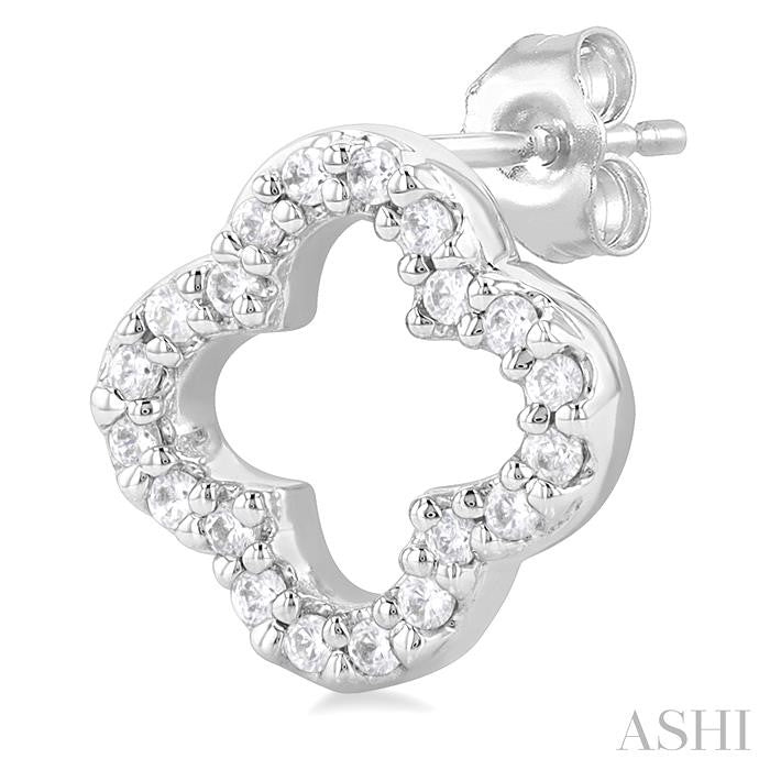 ASHI Clover Petite Diamond Fashion Earrings 995J8PPTSERWG