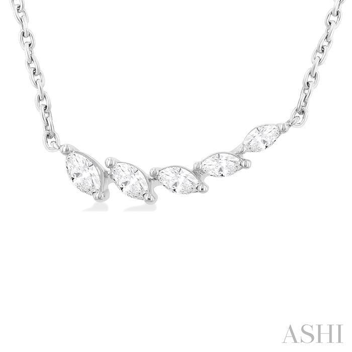 ASHI Marquise Shape Diamond Fashion Necklace 995ZUPPFGNKWG