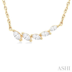 ASHI Marquise Shape Diamond Fashion Necklace 995ZUPPFGNKYG