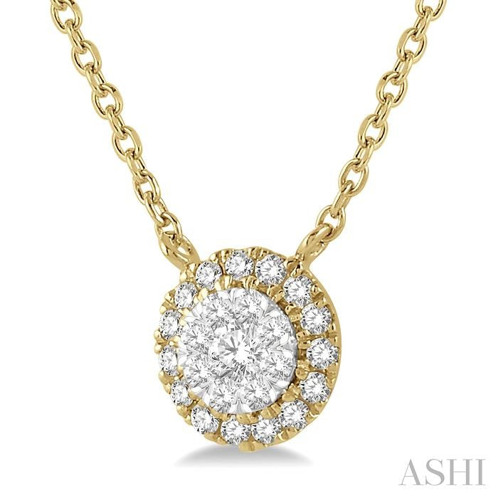 ASHI Round Shape Halo Lovebright Essential Diamond Pendant 99650PPFGNKYW