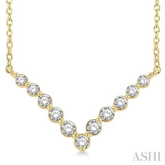 ASHI Chevron Diamond Necklace 996JQPPFGNKYG