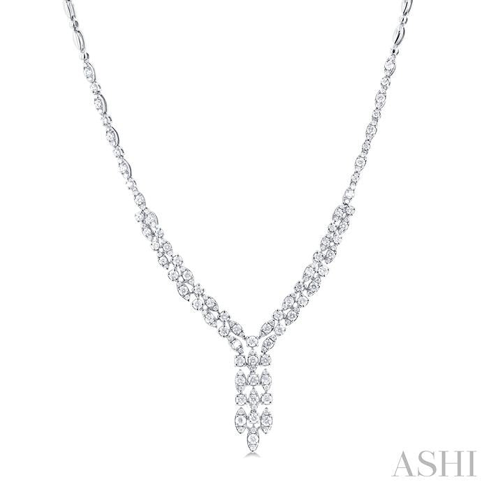 ASHI Diamond ""Y"" Necklace 996P3PPFGNKWG