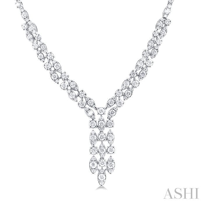 ASHI Diamond ""Y"" Necklace 996P3PPFGNKWG
