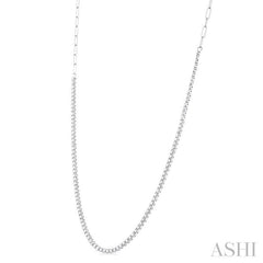 ASHI Paperclip Diamond Tennis Necklace 996Q2PPFGNKWG