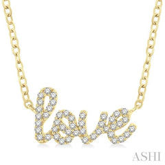 ASHI Script 'love' Diamond Name Necklace 996R8PPTSNKYG-LOVE