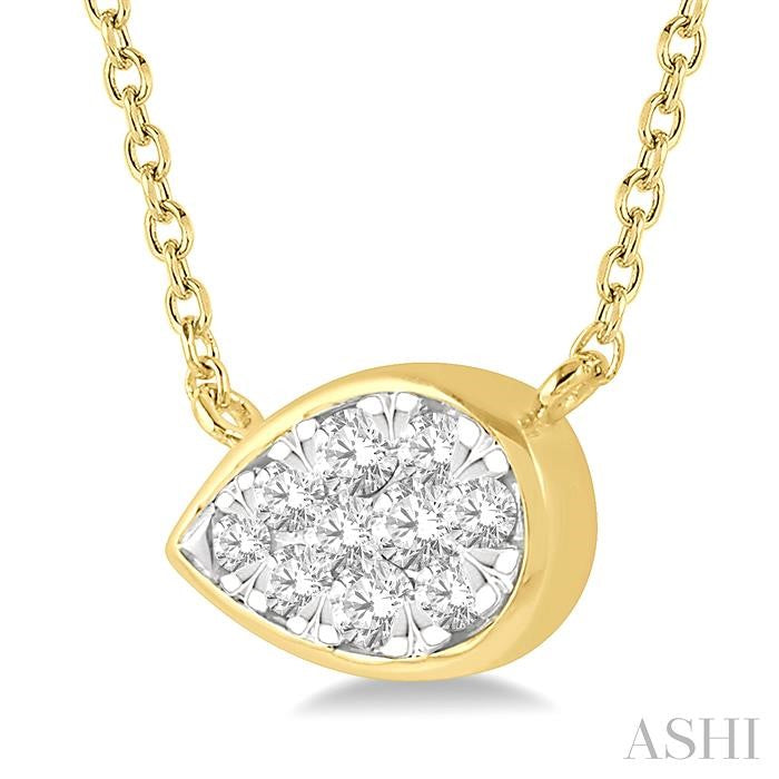 ASHI Pear Shape East-West Lovebright Essential Diamond Pendant 99790PPFGNKYW