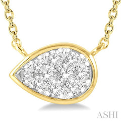 ASHI Pear Shape East-West Lovebright Essential Diamond Pendant 99790PPFGNKYW