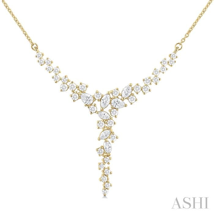 ASHI Mixed Shape Scatter Diamond Necklace 997U1PPFHNKYG