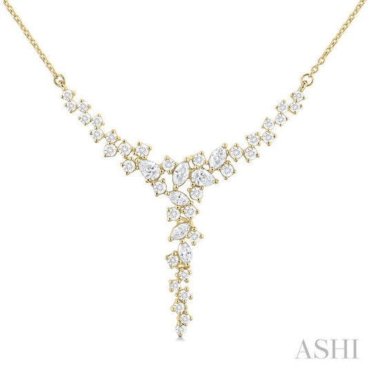 ASHI Mixed Shape Scatter Diamond Necklace 997U1PPFHNKYG