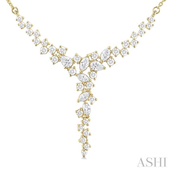 ASHI Mixed Shape Scatter Diamond Necklace 997U1PPFHNKYG