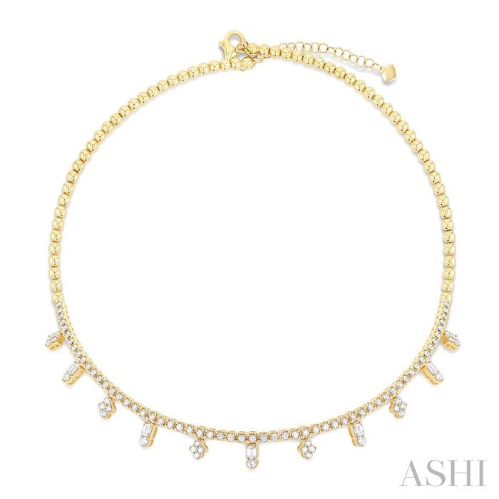 ASHI Diamond Choker Necklace 997X2PPFGNKYG