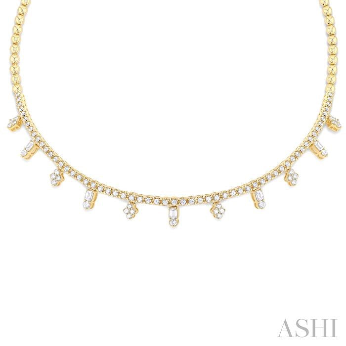 ASHI Diamond Choker Necklace 997X2PPFGNKYG