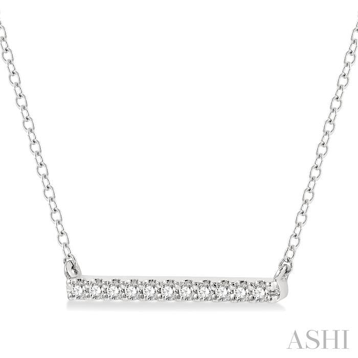 ASHI Bar Petite Diamond Fashion Necklace 998H0PPTSNKWG