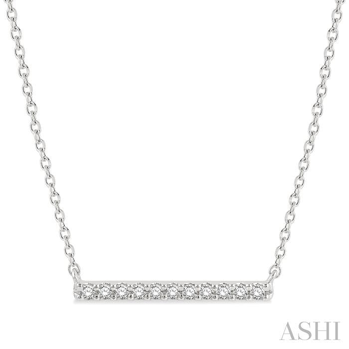 ASHI Bar Petite Diamond Fashion Necklace 998H0PPTSNKWG