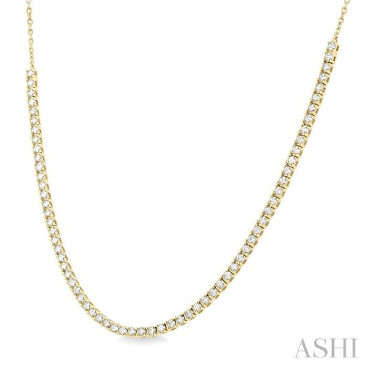 ASHI Halfway Diamond Tennis Necklace 998U1PPFGNKYG