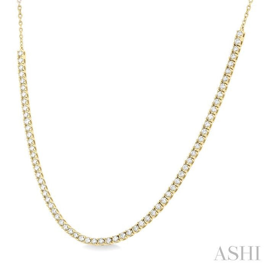 ASHI Halfway Diamond Tennis Necklace 998U1PPTGNKYG
