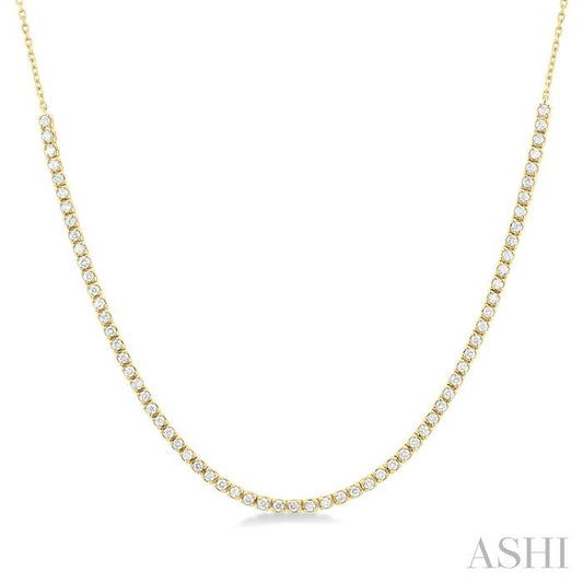 ASHI Halfway Diamond Tennis Necklace 998U1PPTGNKYG