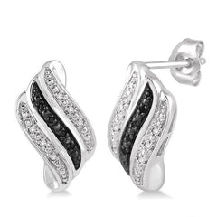 Parkplace Jewelers Silver Black Diamond Fashion Earrings 87348PPSSSLER
