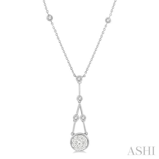 ASHI Round Shape Lovebright Diamond Necklace 9990HPPFGNKWG