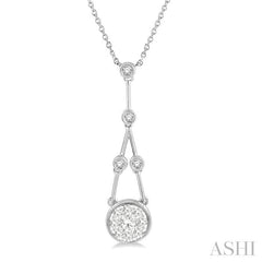 ASHI Round Shape Lovebright Diamond Necklace 9990HPPFGNKWG