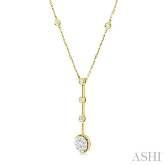 ASHI Round Shape Lovebright Diamond Necklace 9991HPPFGNKYW