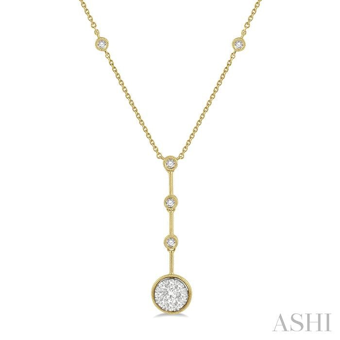 ASHI Round Shape Lovebright Diamond Necklace 9991HPPFGNKYW