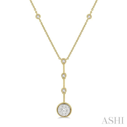 ASHI Round Shape Lovebright Diamond Necklace 9991HPPFGNKYW