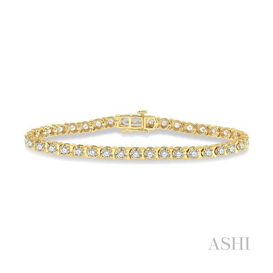 ASHI Tulip Diamond Tennis Bracelet 70245PPFGYG