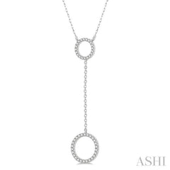 ASHI Twin Circle Diamond Necklace 999G0PPTSNKWG
