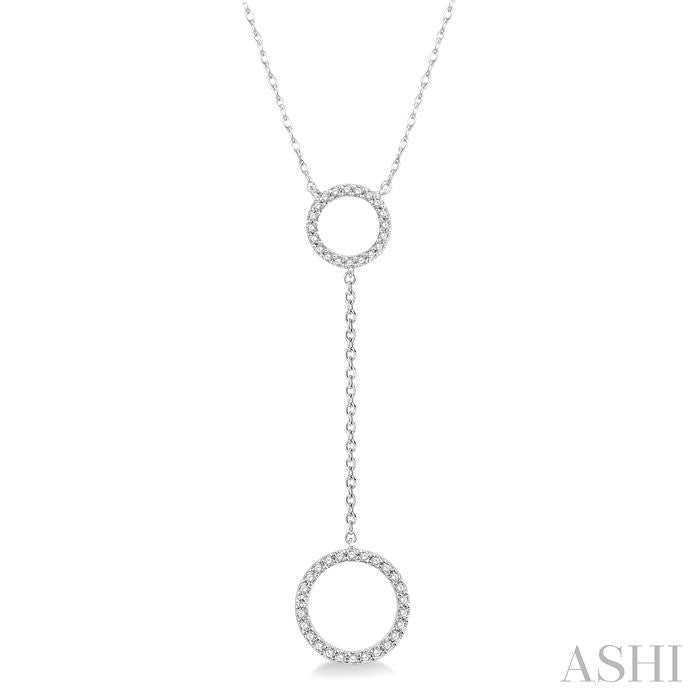 ASHI Twin Circle Diamond Necklace 999G0PPTSNKWG