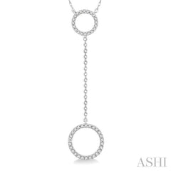 ASHI Twin Circle Diamond Necklace 999G0PPTSNKWG