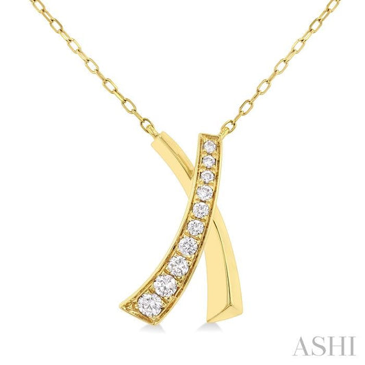 ASHI X' Shape Diamond Necklace 999WQPPFGNKYG