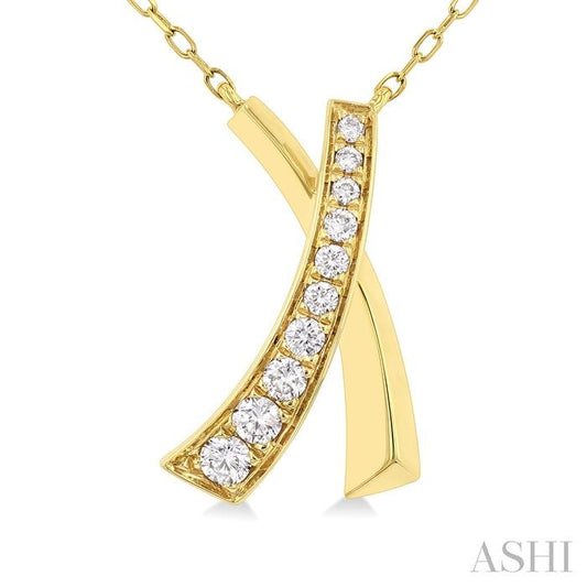 ASHI X' Shape Diamond Necklace 999WQPPFGNKYG
