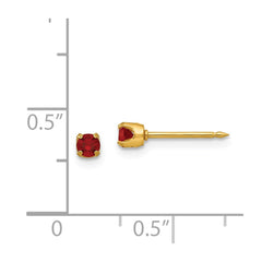 99E Inverness 14k 3mm July Crystal Birthstone Post Earrings