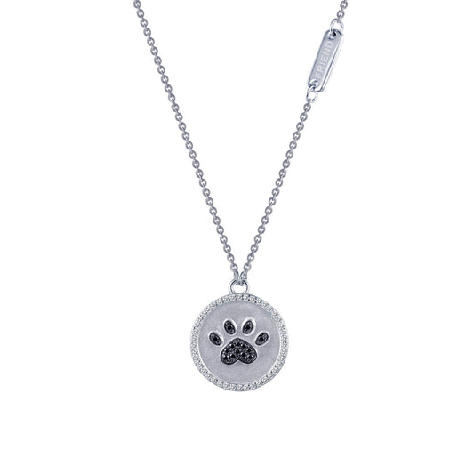 LAFONN Paw Print Disc Necklace 9N027CBP18