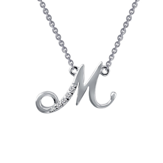 LAFONN Letter M Pendant Necklace 9N071CLP18