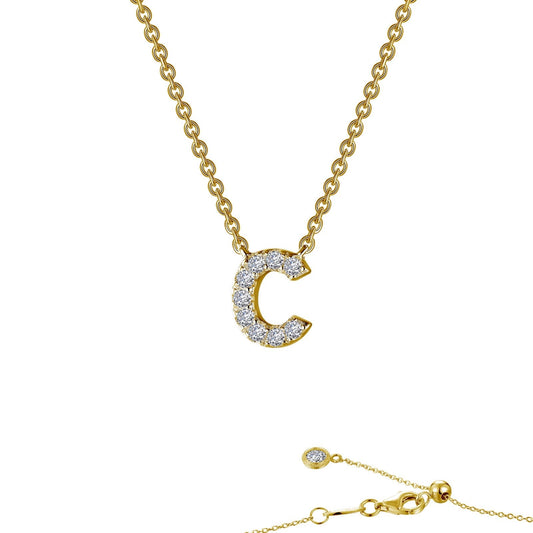 LAFONN Letter C Pendant Necklace 9N083CLG20