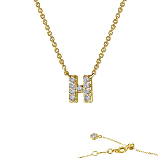 LAFONN Letter H Pendant Necklace 9N088CLG20