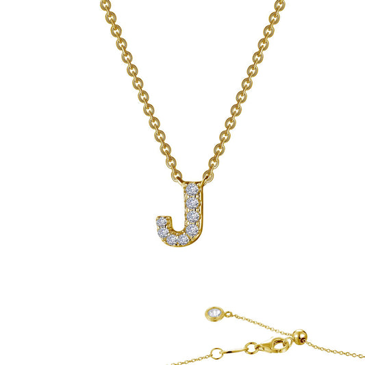LAFONN Letter J Pendant Necklace 9N090CLG20