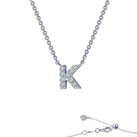 LAFONN Letter K Pendant Necklace 9N091CLP20