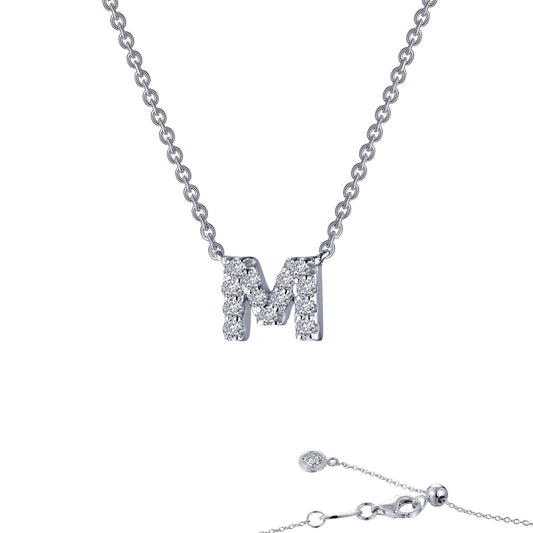 LAFONN Letter M Pendant Necklace 9N093CLP20