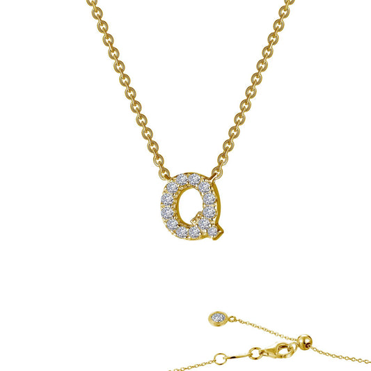 LAFONN Letter Q Pendant Necklace 9N097CLG20