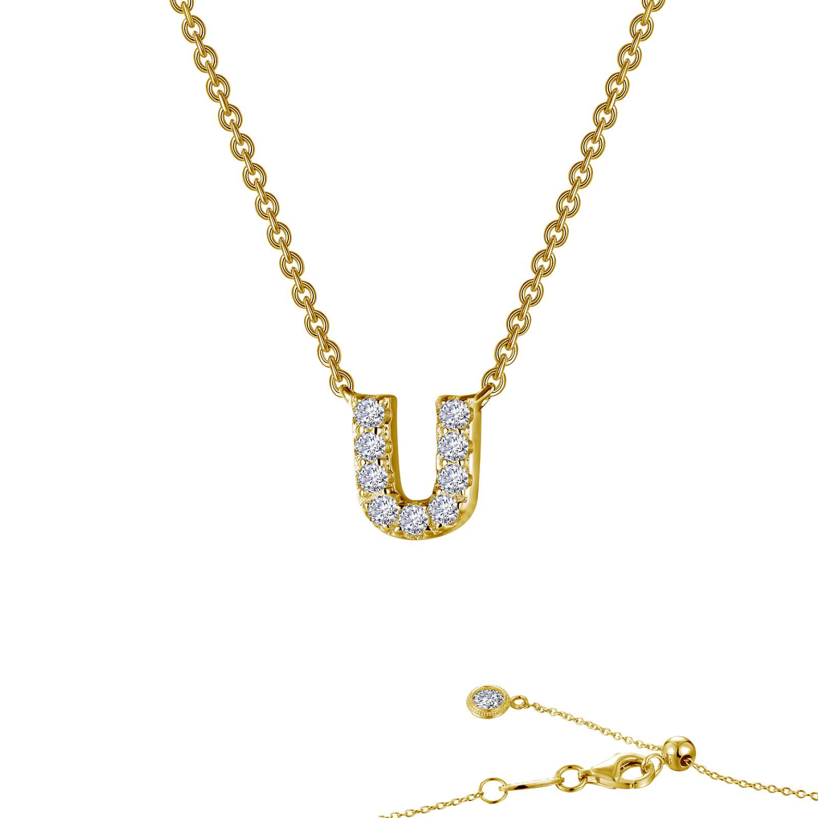 LAFONN Letter N Pendant Necklace 9N094CLG20