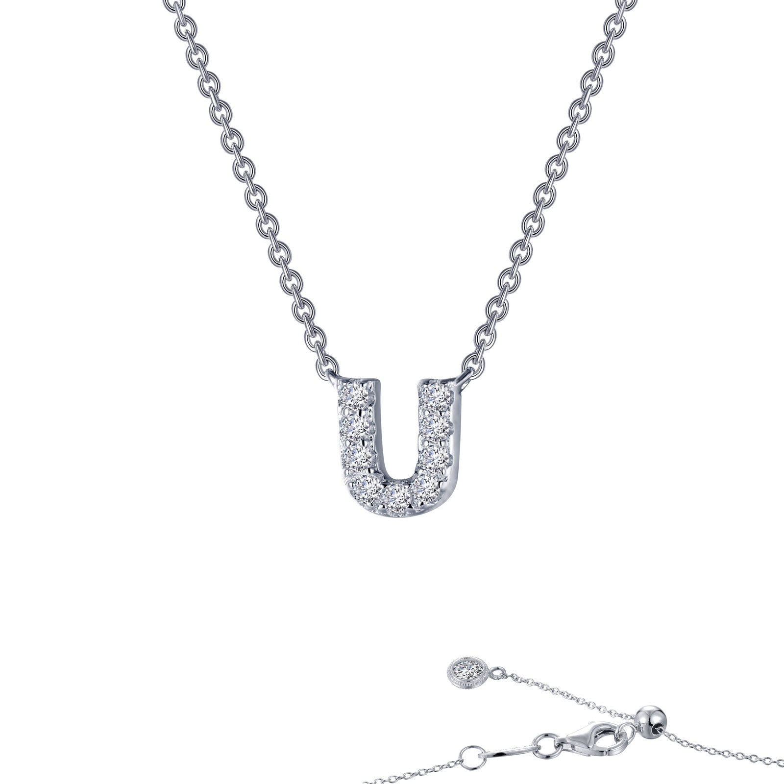 LAFONN Letter U Pendant Necklace 9N101CLP20