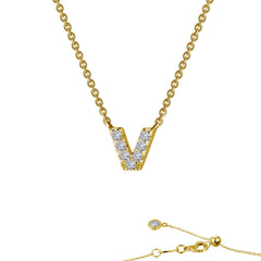 LAFONN Letter N Pendant Necklace 9N094CLG20