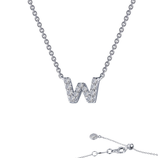 LAFONN Letter W Pendant Necklace 9N103CLP20