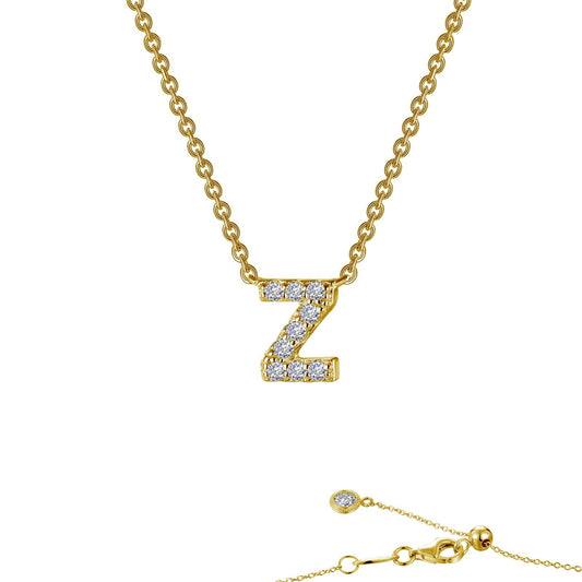 LAFONN Letter Z Pendant Necklace 9N106CLG20